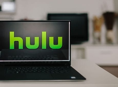 laptop with hulu logo