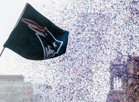 flag with tree in background