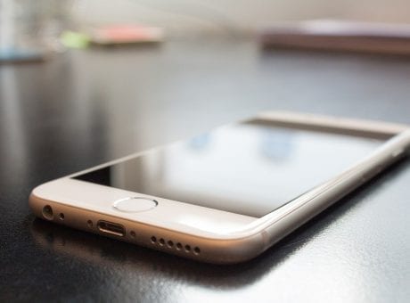 smartphone on table