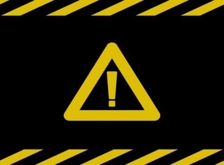 warning sign yellow