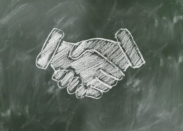 handshake on blackboard