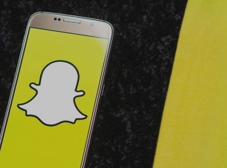 snapchat logo on smartphone