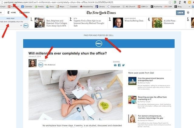 native advertising example dell