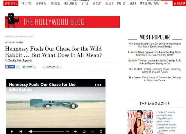 native advertising example Hennessy