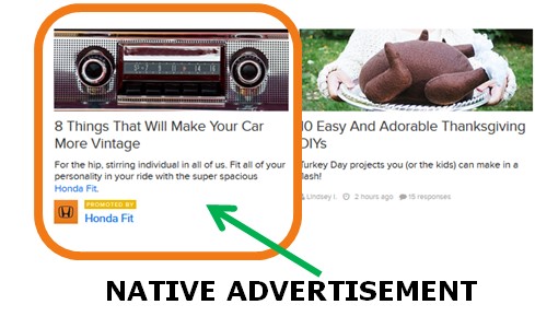 native advertising example Honda Fit