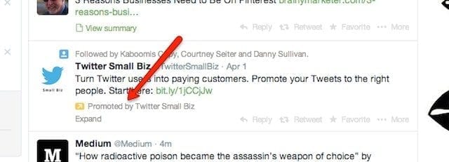 native advertising example twitter