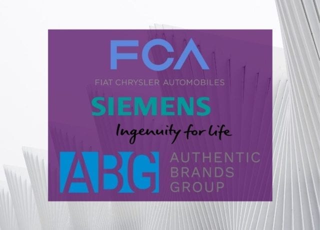 M&A Report: Fiat Chrysler, Siemens and Authentic Brands In the News
