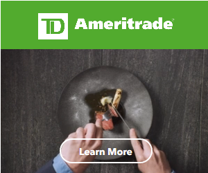 ameritrade ad with plate of food