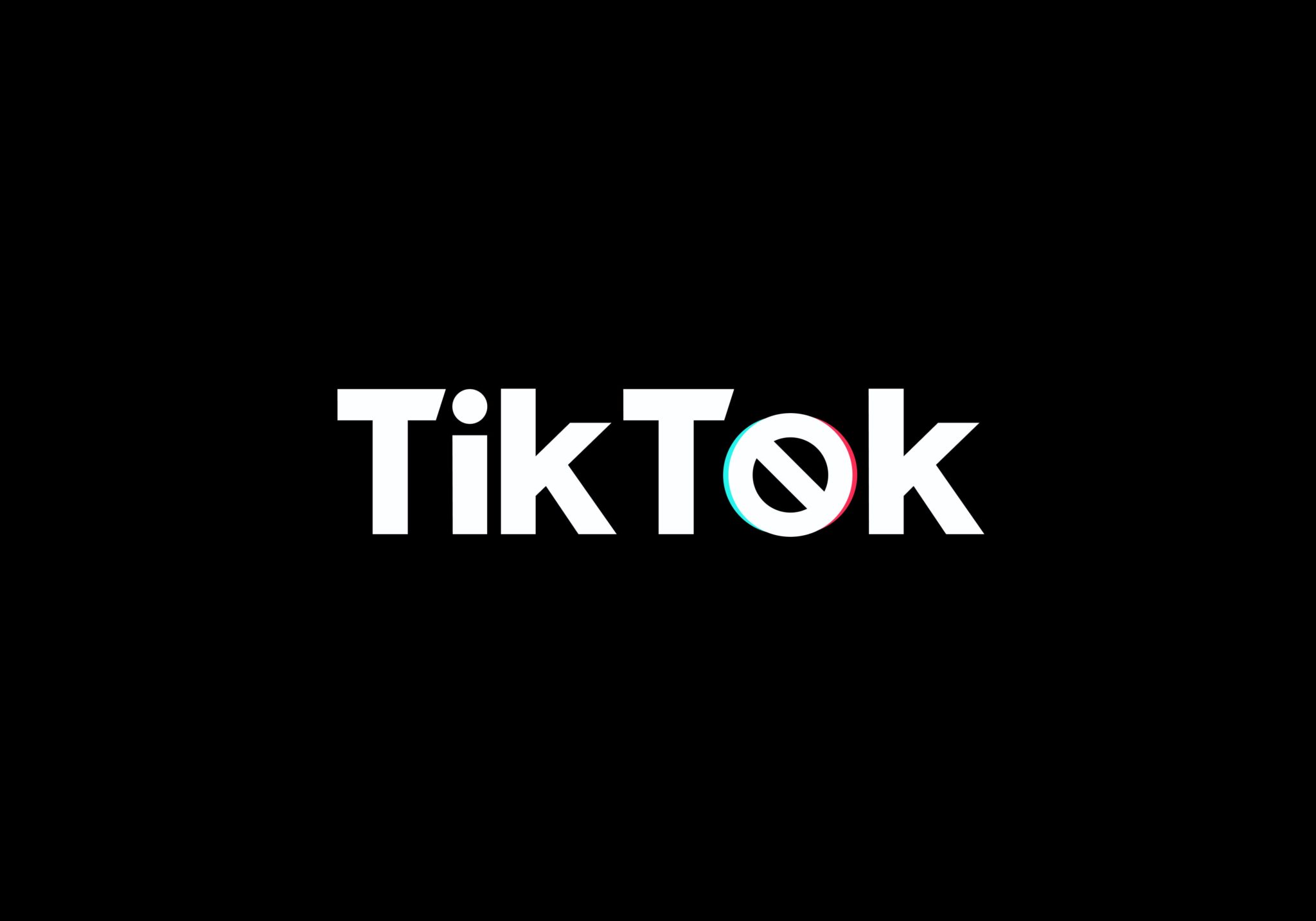 TikTok logo on black background