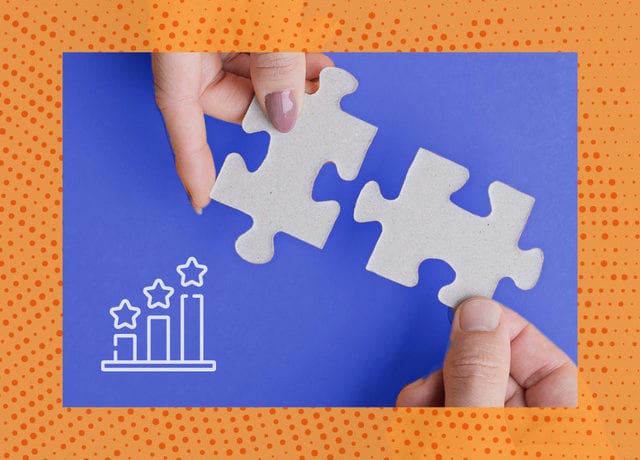 B2B mergers: featured image puzzle pieces coming together