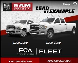 Ram fleet ad two trucks side by side