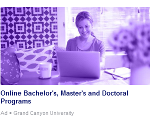 grand canyon university online bachelors, masters, doctorals ad