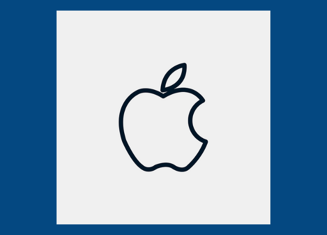 Apple Logo on blue