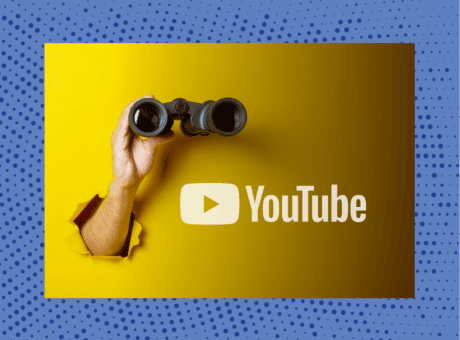 youtube logo on yellow background